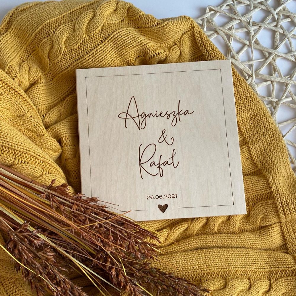 Pudełko z życzeniami Serce z kwiatów na Ślub i Wesele