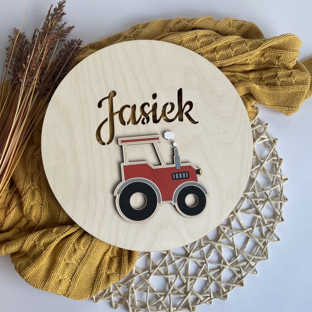 Lampka nocna dla dziecka chłopca Traktor