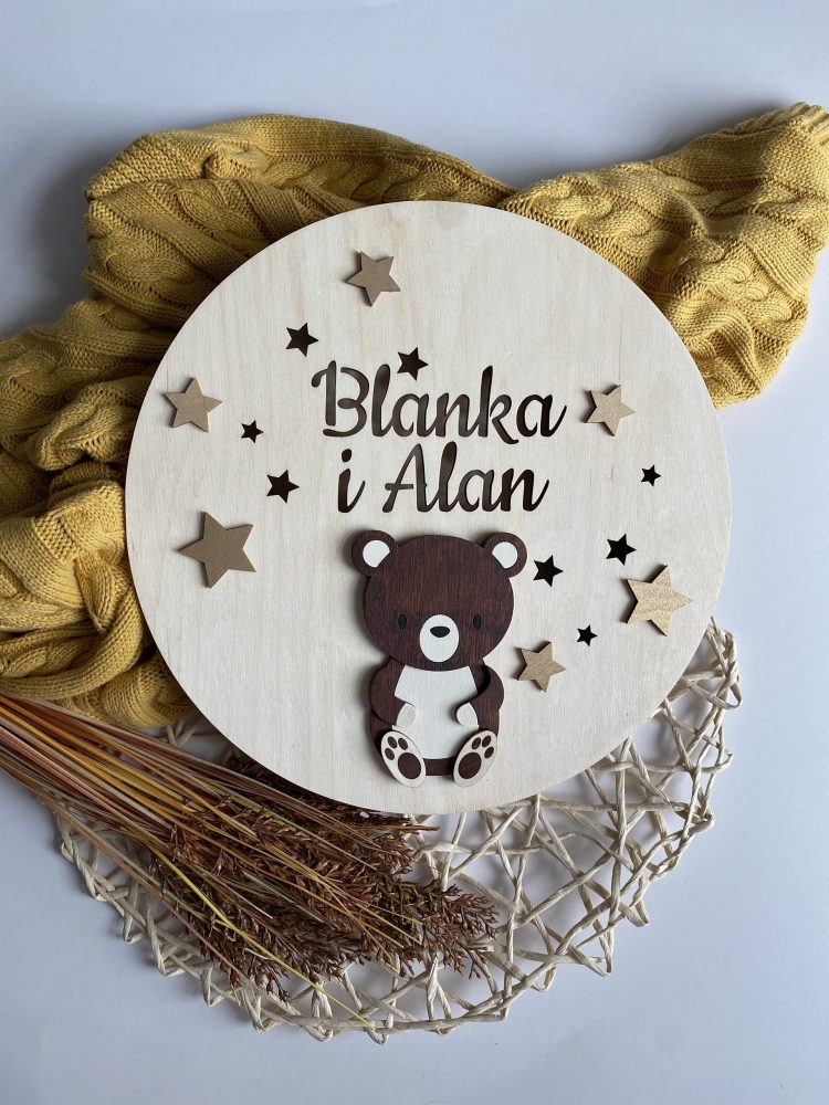 Lampka nocna dla dziecka Miś z gwiazdkami - obrazek 4