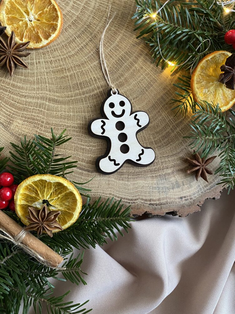 Drewniane zawieszki Świąteczne na choinkę 3D - obrazek 3