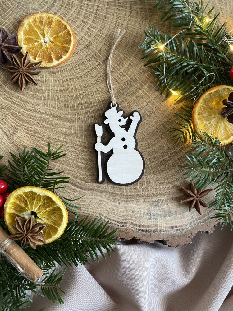 Drewniane zawieszki Świąteczne na choinkę 3D - obrazek 5