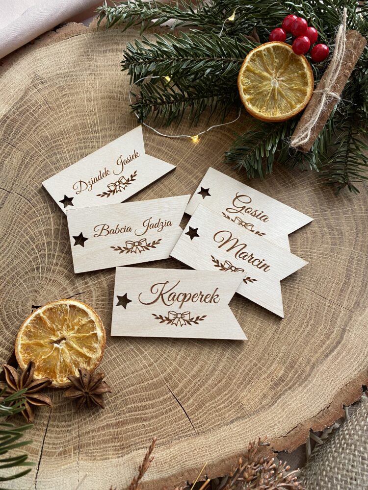 Drewniana winietka prezentowa personalizowana Boże Narodzenie