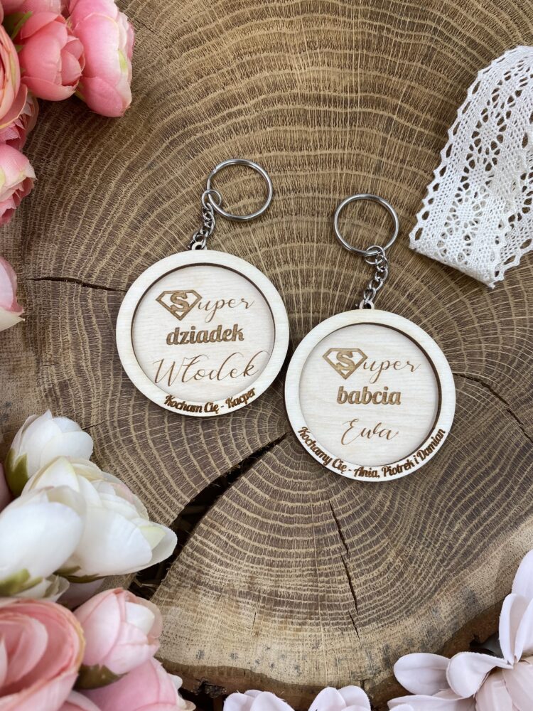 Brelok Super Babcia/Dziadek