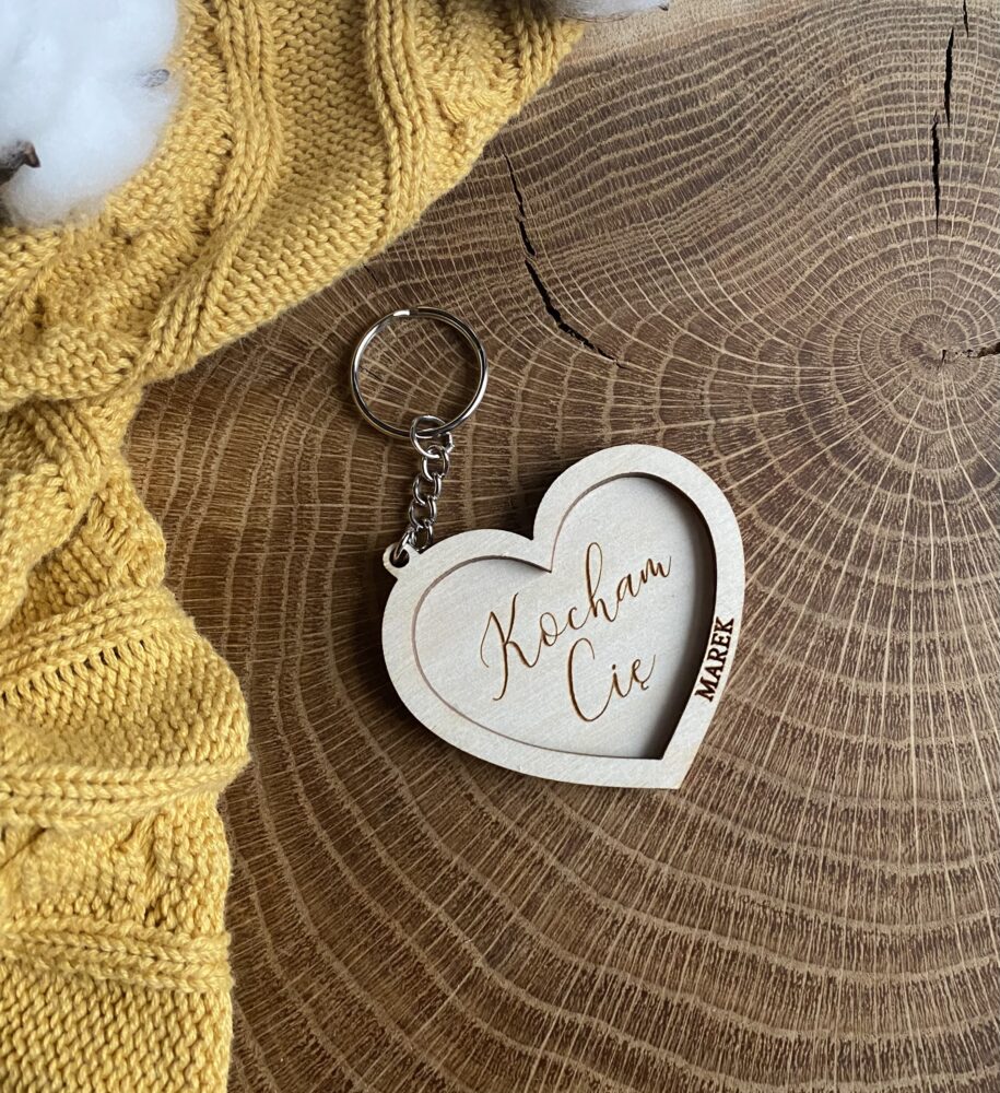 Walentynkowy brelok serce - Kocham Cię - obrazek 4