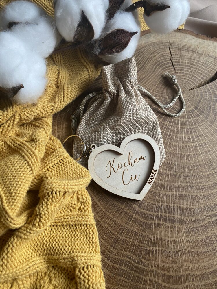 Walentynkowy brelok serce - Kocham Cię