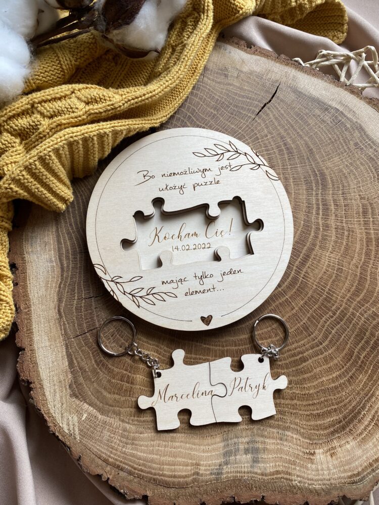Zestaw walentynkowych breloków puzzle - obrazek 2