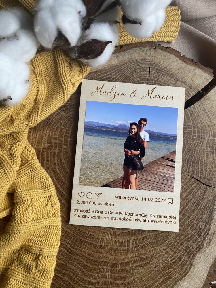 Mini ramka walentynkowa ze zdjęciem - Instagram