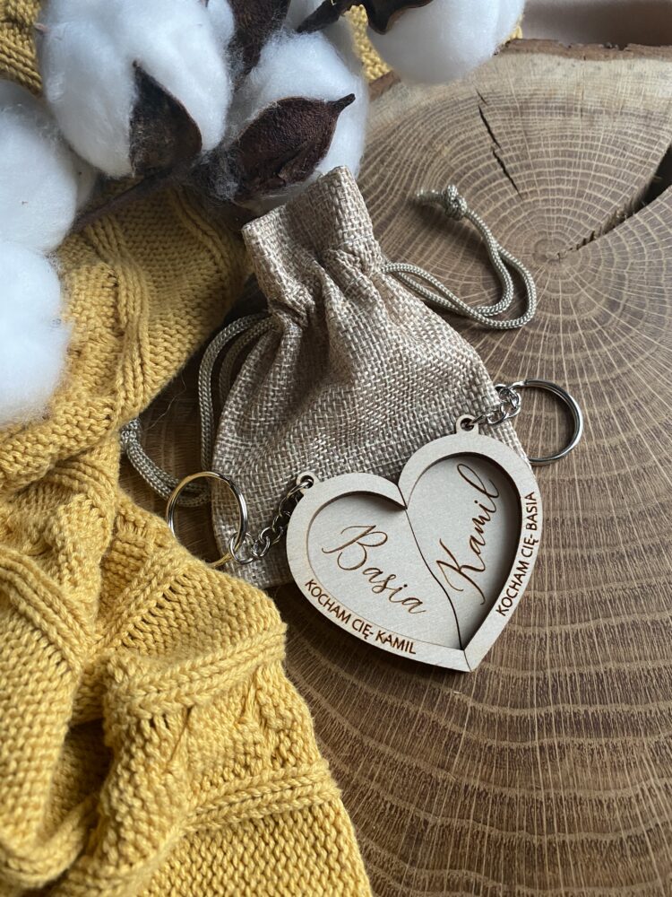 Zestaw walentynkowych breloków serce