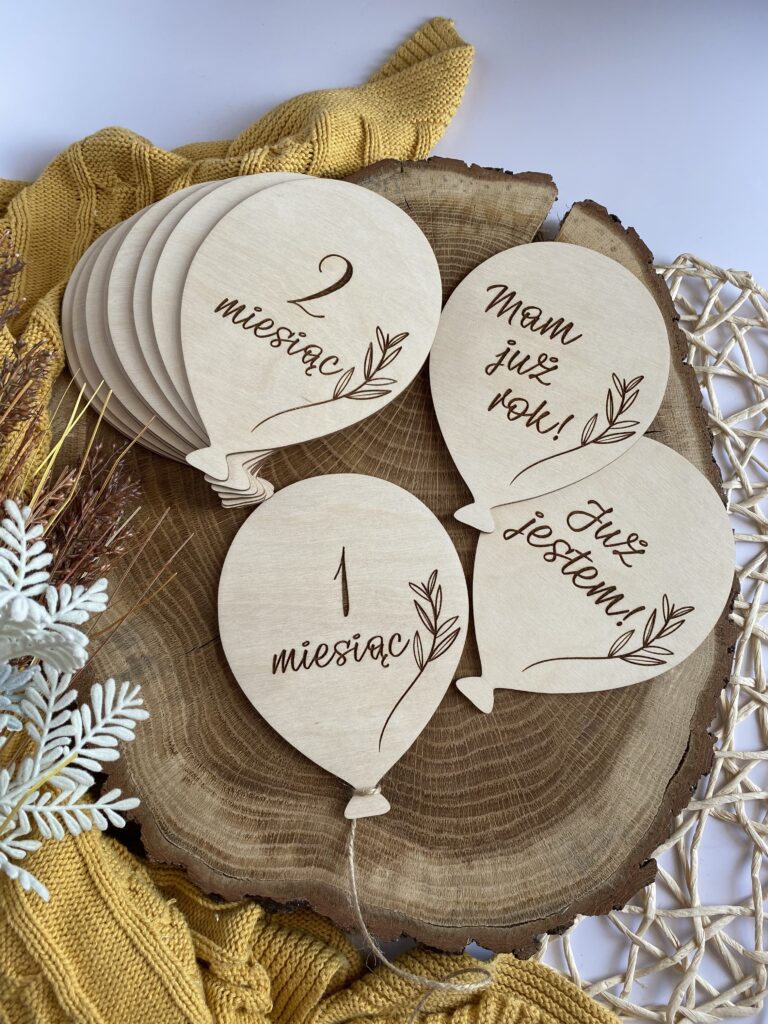 Tabliczki do zdjęć Balony - Zestaw