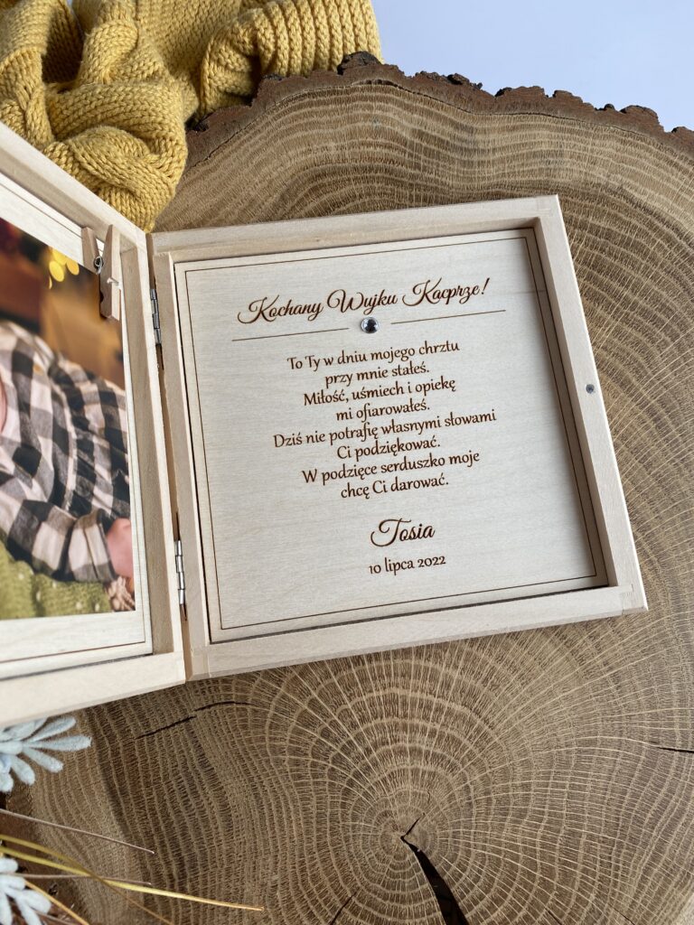 Podziękowanie dla chrzestnych ze zdjęciem kwiaty - obrazek 3