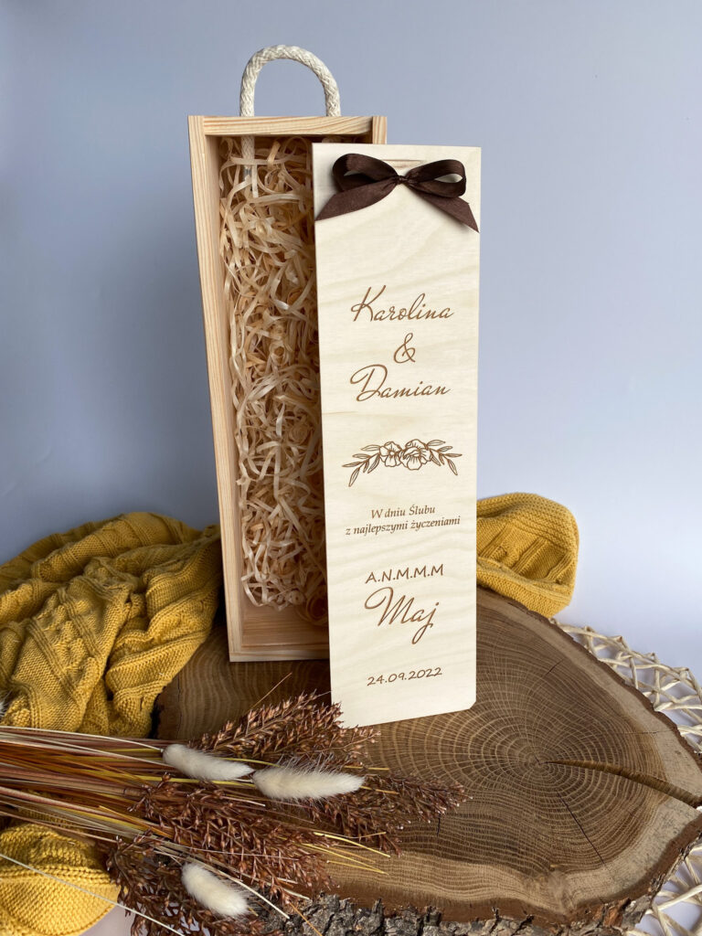 Skrzynka na wino dla Młodej Pary