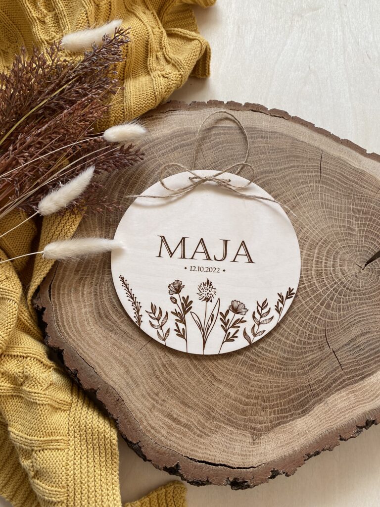 Tabliczki z imieniem polne kwiaty