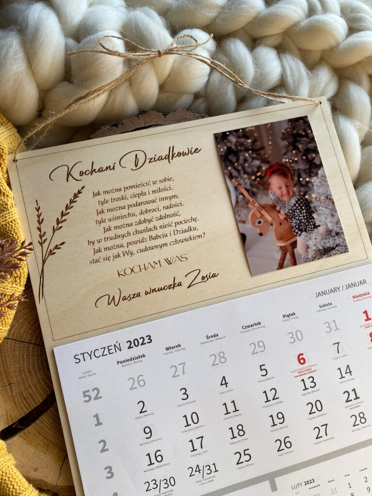 Kalendarz 2026 ze zdjęciem na Dzień Babci i Dziadka - obrazek 3