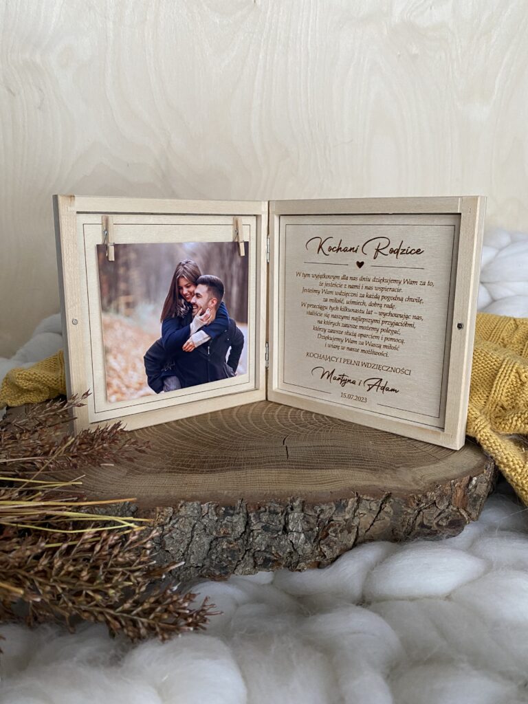 Podziękowanie dla rodziców pudełko ze zdjęciem - obrazek 3