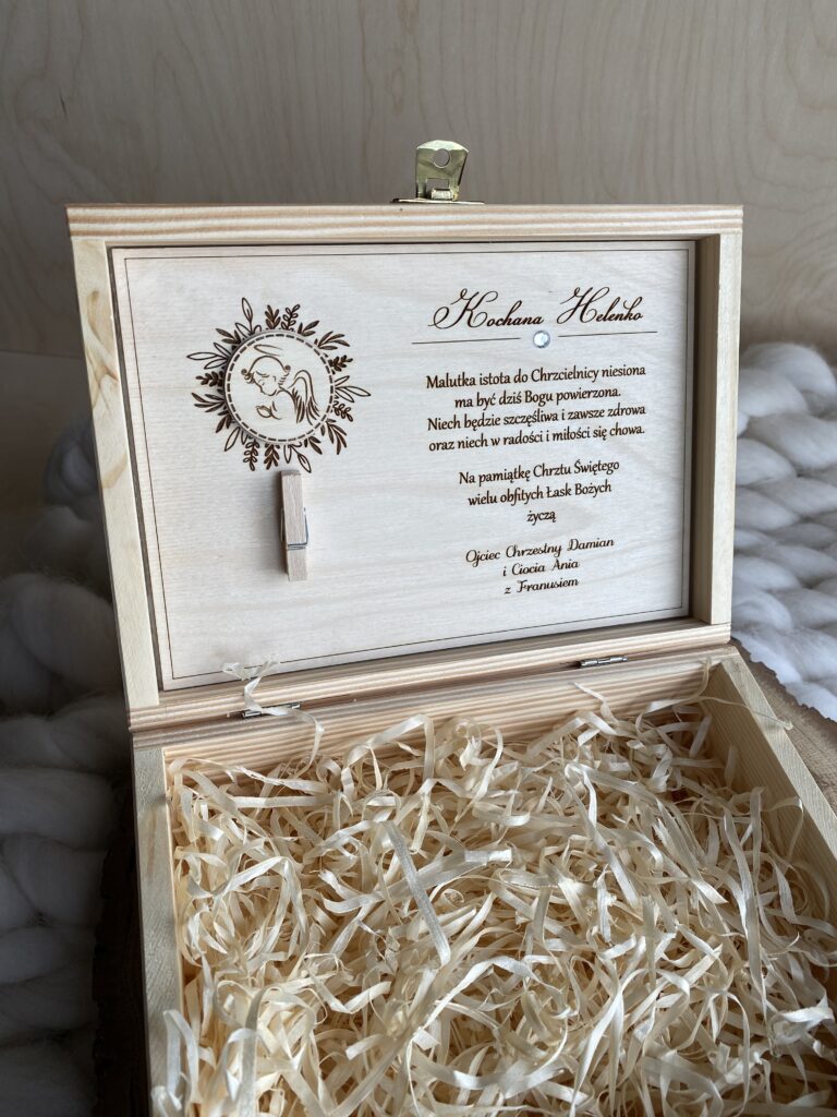 Pamiątka Chrztu Świętego z życzeniami i Biblią - obrazek 3