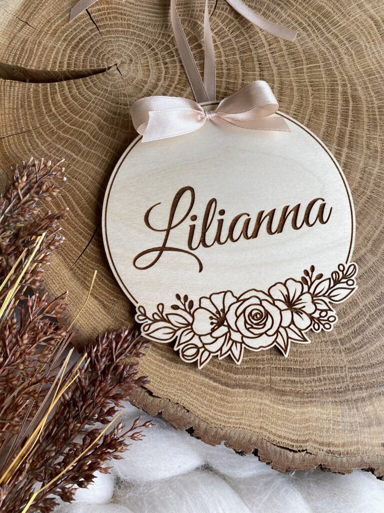 Tabliczka z imieniem - kwiaty - obrazek 4