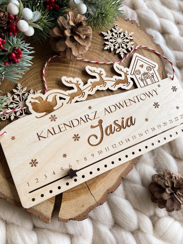 Kalendarz adwentowy Mikołaj z Reniferami