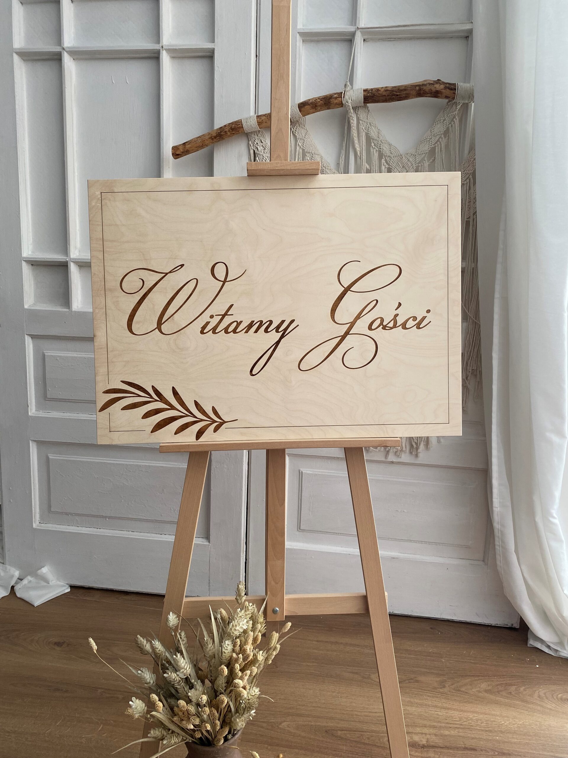 Drewniana tablica Powitalna Ślub i Wesele